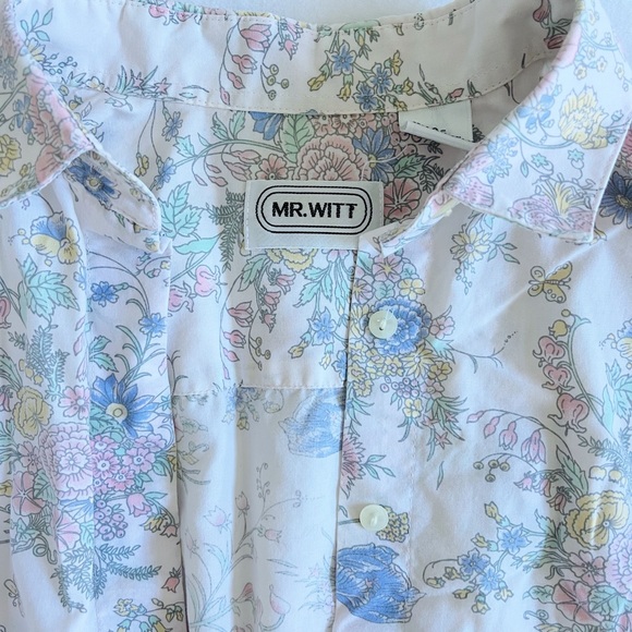 RARE Mr. Witt Vintage White Floral Button Down size 6. Like new! - Picture 4 of 5
